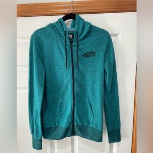 Vans Off The Wall Womens Teal Heather Zip Hoodie